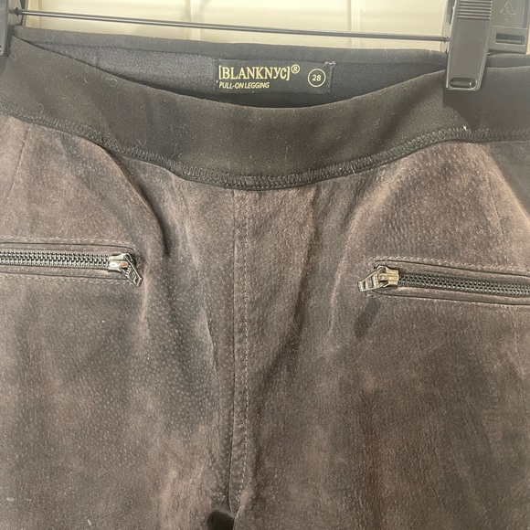 BlankNYC black leather/suede leggings - Picture 3 of 5